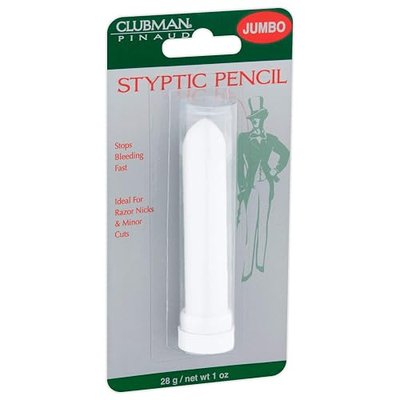 Clubman Pinaud Styptic Pencil Jumbo, Stops Bleeding Fast from Razor Nicks and Minor Cuts, 1 oz (Pack of 4)