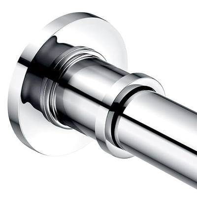 BRIOFOX Shower Curtain Rod - Adjustable 43-73 Inches Tension Rod for Shower or Window, 1 inch Diameter, Chrome