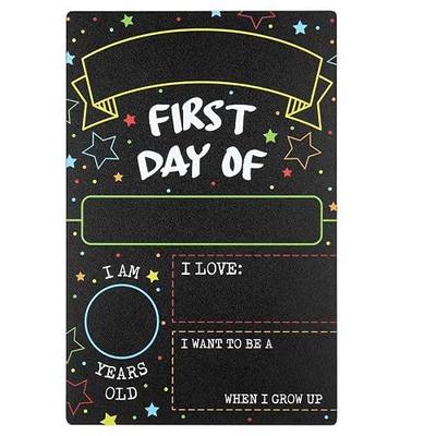 First Day Last Day of School Chalkboard Double Sided Sign - 12" x 7.9"