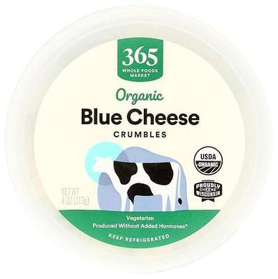 365 by Whole Foods Market, Organic cheese Crumbles, Blue Cheese 4 Ounce