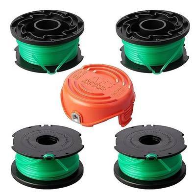 SF-080 Trimmer Replacement Spools Compatible with Black Decker SF-080-BKP GH3000 GH3000R LST540 LST540B Weed Eater 20ft 0.080" Edger Refills with 90583594 Cover Cap (4 Spool, 1 Cap)