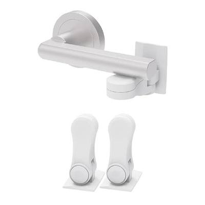 Inaya Child Proof Door Lever Lock, Baby Proofing Door Handle Lock, Minimalist Design, 3M Adhesive & No DrillingNeed, Child Safety Door Handle Locks (2 Pack)
