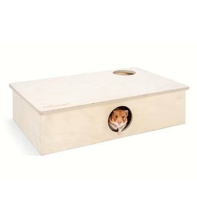 Niteangel Multi-Chamber Hamster House Maze: 2 Entrance 6 Rooms Maze Habitat | No-Disturb Removable Lid - Encourage Pets Hide and Explore Freely Hideout & Tunnel Maze Toys for Hamster Gerbils Mice Lemming