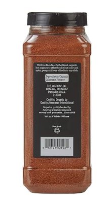 Watkins Gourmet Spice, Organic Cayenne Pepper, Bulk Food Service Size, 16.5 oz (Pack of 1)
