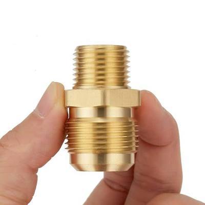 2 PCS Metals Brass Couples Tube Fitting Half Union Gas Adapter 3/4" Flare x 1/2 Inch NPT Male Pipe Connector