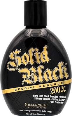 Millennium Solid Black Special Reserve 200X Tanning Lotion – Indoor/Outdoor Use with Advanced Silicone Bronzer, Tattoo Protection – Tanning Lotion for Men & Women – 13.5 oz