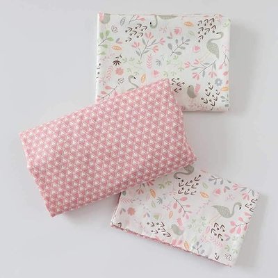 3Pcs Cotton Toddler Sheet Set Flat Sheet Fitted Sheet Pillowcase | Fits Standard Toddler Bed Crib Mattress,Designed for Baby Girls,Cute Pink Flamingo Floral Print,Soft Breathable