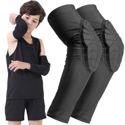 Kids Youth 5-15 Years Padded Arm Knee Sleeve Compression Leg Protective