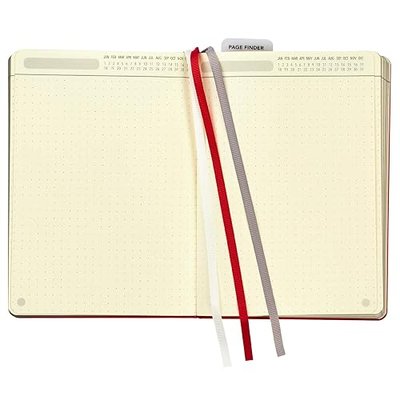 C.R. Gibson Red Leatherette "Let's Do This" Dot Grid Notebook Journal, 6" W x 8.5" L, 240 Pages