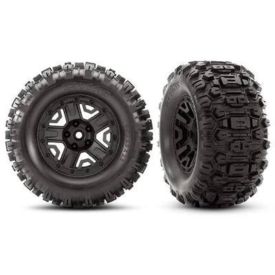 Traxxas 6792 Sledgehammer Heavy Duty 2.8 Inch Pre-Assembled Black Wheels for Remote Control Cars, Pair