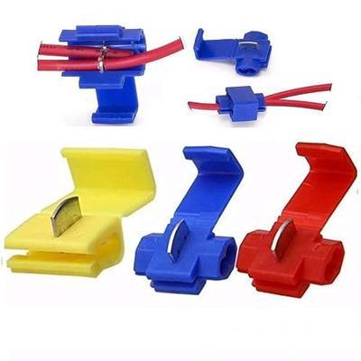 125PCS Solderless Quick Splice Snap Wire Splitter Tap Connectors Insulated Crimp Connector to Connect Electrical Wires 22-10 AWG