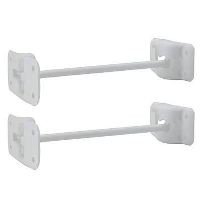 RecPro RV T-Style Door Holder Catch | Latch Holder | Cargo Hatch | Black or White Color Options | 4", 6" or 10" Option | 2 Pack (10 Inches, White)