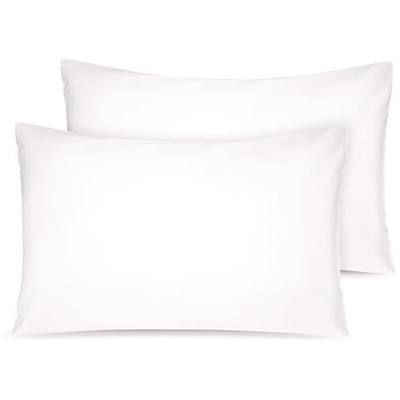Organic Cotton Toddler Pillowcase 2 Pack, 14 x 20 Travel Pillow Case Cover for Babies, Kids, Boys and Girls, Soft and Breathable Small Pillow Cases with Envelope Closure, Ivory