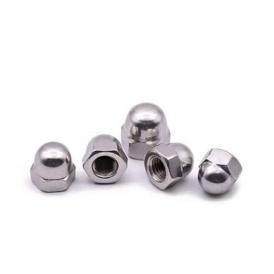 1/4-20 Acorn Hex Cap Dome Head Nuts, 304 Stainless Steel 18-8, Full Thead Coverage, 50 PCS