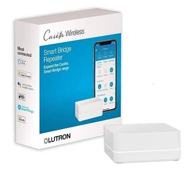 Lutron Caseta Smart Hub Repeater, Expands The Range of Caseta Up to 60 Feet | For Caseta systems, Hub Repeater has ultra reliable connection, PD-REP-WH, White
