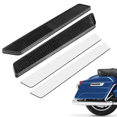 Amazicha Black Reflectors Hard Saddle Bag Latch Cover Reflectors Compatible for Harley Touring Street Glide Electra Glide Road Glide Road King 2014-2024