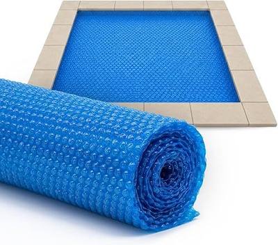 Sun2Solar Blue 10 ft x 10 ft Square Solar Cover | 16 Mil | Heat Retaining Blanket for Inground & Above Ground Swimming Pools & Spas | Sun's Energy Heats Pool | Bubble Heating Blankets | 1600 Series