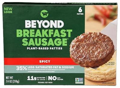 Beyond Meat, Sausage Patty Plant Based Breakfast Spicy, 7.4 Ounce