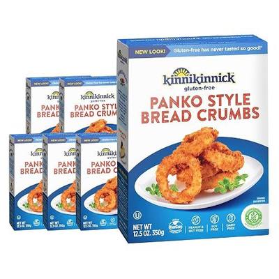 Kinnikinnick Gluten Free Panko Style Bread Crumbs, 12.5 oz (Pack of 6) | Perfect for Any Recipe That Calls for Bread Crumbs, Allergy Friendly, Vegan, Kosher, Nut Free, Peanut Free, Soy Free