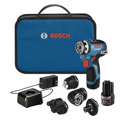 BOSCH GSR12V-300FCB22 12V Max Drill/Driver with 5-In-1 FlexiClick System with (2) 2.0 Ah Batteries