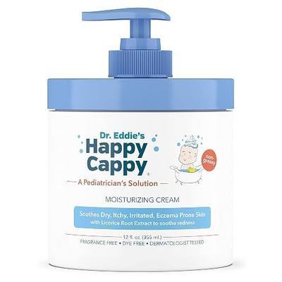 Happy Cappy Moisturizing Cream - Baby Cream for Eczema-Prone Skin, Dry Skin Lotion for Infants, Toddlers & Kids, Pediatrician-Formulated, Gentle, Paraben Free, Hypoallergenic, Sulfate Free - 12 fl oz | Baby Cream for Eczema-Prone Skin, Infants, Toddlers. & Kids, Pediatrician-Formulated, Gentle, Para