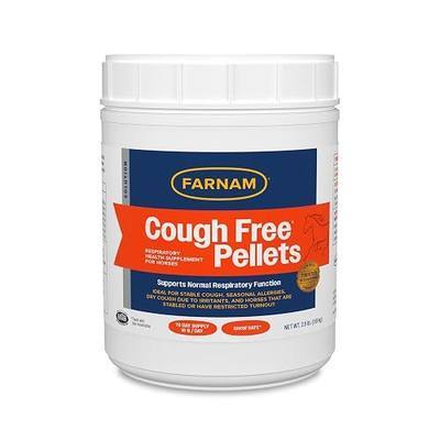 Farnam Cough Free Horse Supplement Pellets, Respiratory Support for Seasonal Allergies, Stable Cough, Lung Support Supplement, Show Safe, Herbal Formula, 2.5 lbs, 70-Day Supply