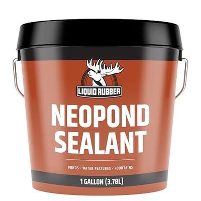 Liquid Rubber NeoPond Waterproof Pond Sealant, Fish/Plant Safe, 1 Gallon | Black Waterproofing Membrane Sealer for Koi Ponds, Water Gardens, Waterfalls and Water Features. Fish and Plant Safe