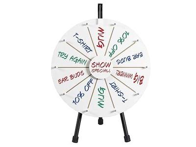 Wheel Spinning Wheel for Prizes - Spin The Wheel Game for Trade Shows, Corporate Functions, Fundraisers and Promotional Campaigns (Dry Erase, 21 in)