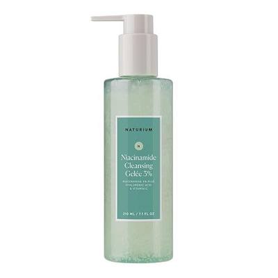 Naturium Niacinamide Cleansing Gelée 3% Plus Hyaluronic Acid & Vitamin C, Gentle & Smoothing Face Wash, 7.1 oz