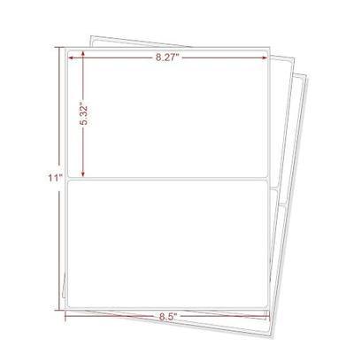 Round Conner 8.5" x 5.5" Address Labels, Half Sheet Shipping Labels, 500 Sheets Self Adhesive Mailing Labels for Laser & Inkjet Printers