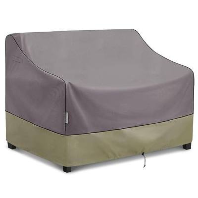 KylinLucky Outdoor Patio Loveseat Covers 52 x 32 x 34 inch Waterproof | Heavy-Duty 600D Oxford Fabric,2-Seater for Outside Sofa, UV Resistant, Windproof Straps, All-Weather Protection