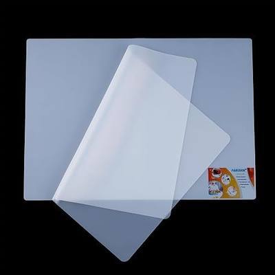 PABUSIOR Clear Silicone Mats for Crafts: Translucent Non-Slip Heat Resistant 11.8×15.75In (2/Pack) Silicone Placemats for Jewelry Epoxy Resin Glitter Slime DIY Sheet Nail Art Countertop Protector Pad