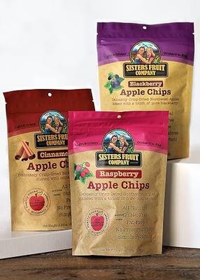 Sisters Fruit Company, TRIO, Apple Chips, All Natural, Gluten-Free, Fat-Free (Contains THREE 2.25 OZ BAGS)