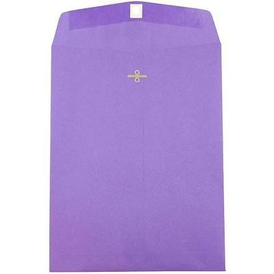 JAM PAPER 9 x 12 Colored Envelopes with Clasp Closure - Violet Purple Recycled - 25/Pack