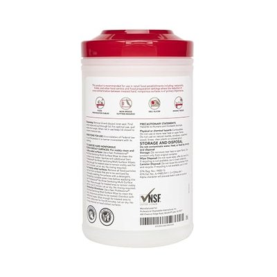 PDI - Professional Disposables, Intl.-P66784 Sani-Wipe Non-Rinse Food Contact Hard-Surface Sanitizing Wipe, 7.75" x 5", 175/can