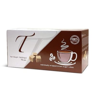 Teona's Brown Sugar, Individually Wrapped Brown Sugar Cubes, (152 Cubes) Perfect Sized Sugar Cubes For Tea And Coffee, 1 Pound Box Raw Sugar Cube, Perfect For Entertaining Guest.. 100% Beet Root