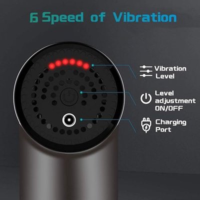 Professional Deep Tissue Percussion Massage Gun for Athletes, Cordless Vibration Massage Device Helps Relieve Muscle Soreness and Stiffness, Massagers for Neck and Back (Arrow Black)