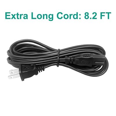8.2ft Power Cord for Brother SQ9185 CE-8080PRW CE-1100PRW CS8000 CS8060 CS8200 CS8072 CS8800PRW CE-4000PRW CE5000 CE5500 Sewing Machine AC 2 Prong Polarized Power Cord Cable Replacement
