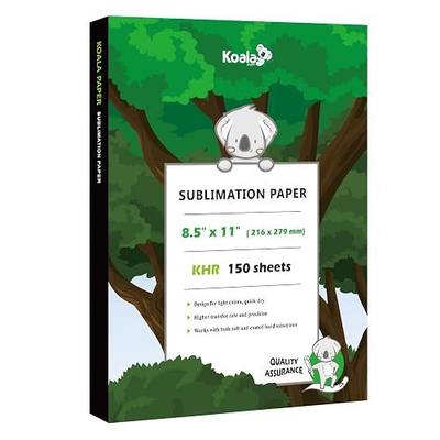 Koala Sublimation Paper 150 sheets 8.5x11 inches for Heat Transfer DIY Gift Compatible with Inkjet Sublimation Printer 105gsm | for Heat Transfer DIY Gift Compatible with Inkjet Sublimation Printer and Sublimation Ink