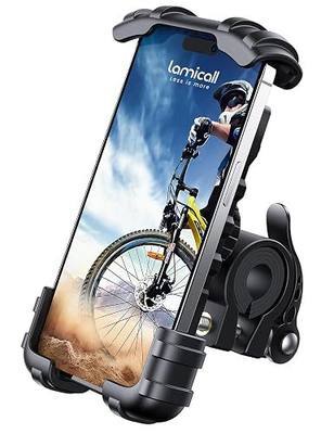 Lamicall Bike Phone Holder, Motorcycle Mount - Motorcycle Phone Holder, Handlebar Cell Phone Clamp, E-Bike Scooter Phone Clip for iPhone 17 Air Pro Max, 16 15 Plus, S20, 4.7 to 6.8" Smartphones