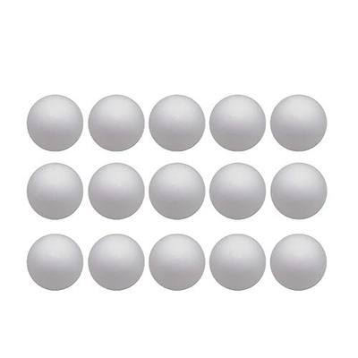 Crafjie Craft Foam Balls 3 Inches in Diameter 15-Pack, Smooth Polystyrenets Foam Ball, for Decoration Household School Projects DIY Arts and Craft, White
