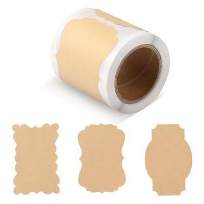 Houseables Sticker Labels for Jars, Label Stickers, 2” x 3”, 100 Pack, Brown, Paper, Self-Adhesive, Kraft Blank Sticker, Peel, Stick On, Write, Use with Canning Jar, All Purpose, Product, Labeling