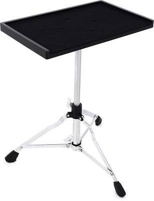 Gibraltar Sidekick Essentials Table with Stand, with Felt-Lined Surface, 3-Sided Edge, Height Adjustable Low Tripod Base, Compact Utility Table for Musicians and DJs (G-SES)