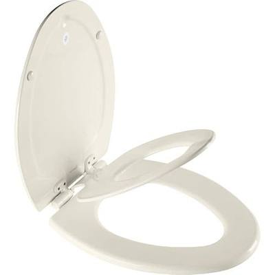 Mayfair NextStep2 Toilet Seat with Built-In Toddler Potty Training Seat, Slow Close, Easy Clean, Magnetic Removable Kids Seat, ELONGATED, Biscuit