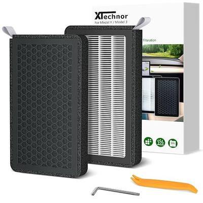 HEPA Air Filter for Model Y Model 3 2016-2026, 2 Pack Cabin Air Filter with Activated Carbon for 2024/2025/2026 Juniper Highland Upgraded Version