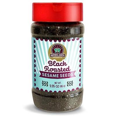 Natural Earth Products - Roasted Black Seeds - Black Sesame Seeds for Nutritious Dishes, Teas & Seasonings - Baking, Cooking & Healthy Recipes - OU-Kosher Parve (Single)