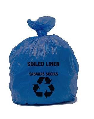 RESILIA Heavy Duty Soiled Linen Bags - Hospital Waste Disposal, Laundry Bag, Trash Liner, Sanitary Storage, OSHA Approved, Dark Blue, 33 Gallon, 29" W x 43" L, 1 Mil, 0.001 Inch, 25 Bags, Made in USA