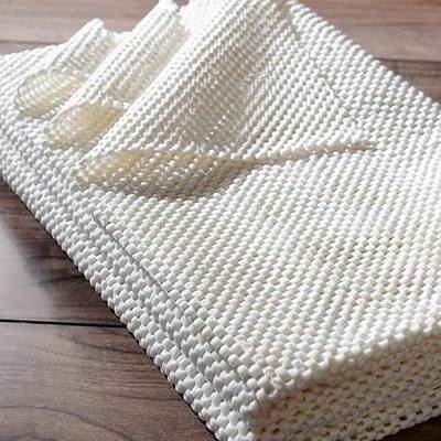 nuLOOM Beau White Solid Power Loomed Runner Rug Pad, 2' x 12' | Nuloom Beau Solid 2' x 12' Rug Pad for Living Room Bedroom Dining Room, White
