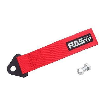 RASTP High Strength Racing Tow Strap, Tow Hook Fit for Front or Rear Front Bumper Decorative Trailer Belt (Red)