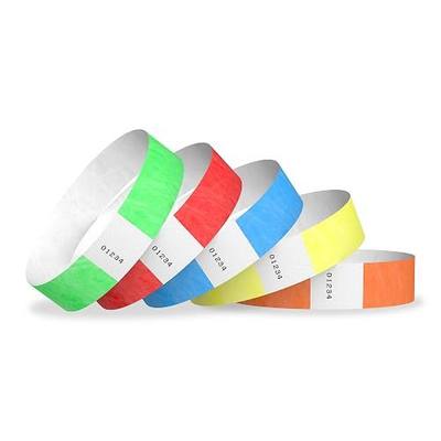 2,000 WristCo Tyvek Wristbands for Events – 5-Color Variety Pack – Tamper-Proof Design Prevents Reuse – Premium-Grade Bracelets for Hospital & Medical ID, Party, VIP Identification